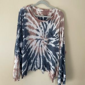 Peach Love Knit Tye Dye sweater